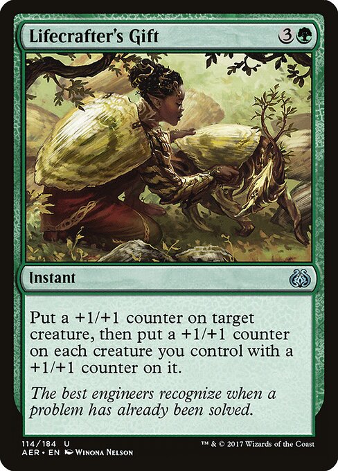 Lifecrafter's Gift – Aether Revolt (AER-114) Magic: The Gathering card