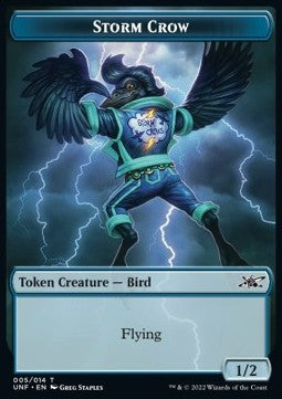 Storm Crow Token (Blue 1/2) - Unfinity: Extras (Token) [XUNF-T 5]