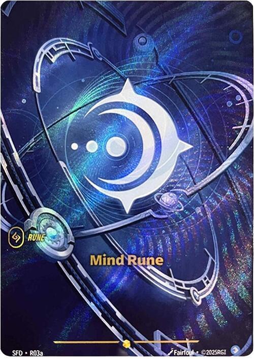 Mind Rune (V.2 - Showcase) - Spiritforged (Showcase) [SFD-R03a] — riftbound card