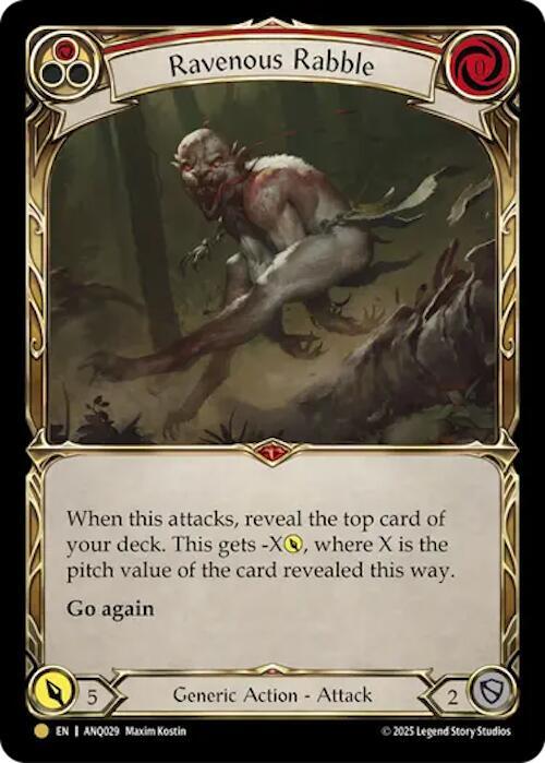 Ravenous Rabble (Red) — Compendium of Rathe - Antiquity Pack (ANQ-029) Flesh and Blood card