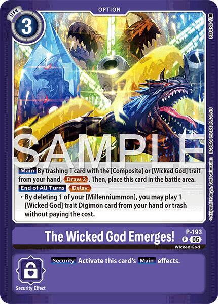 The Wicked God Emerges! (P-193) - Premium Bandai Products (Alternative Art) [PB-XX-P-193] — digimon card
