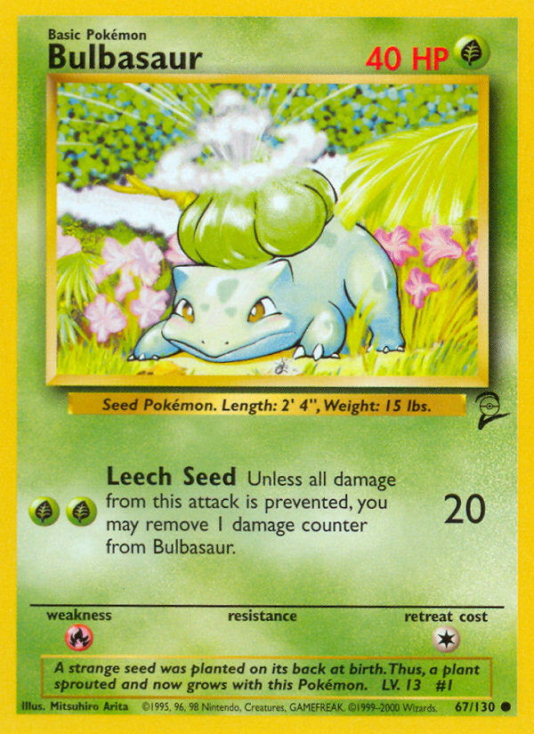 Bulbasaur – Base Set 2 67 – Pokémon TCG single card Hoofdafbeelding