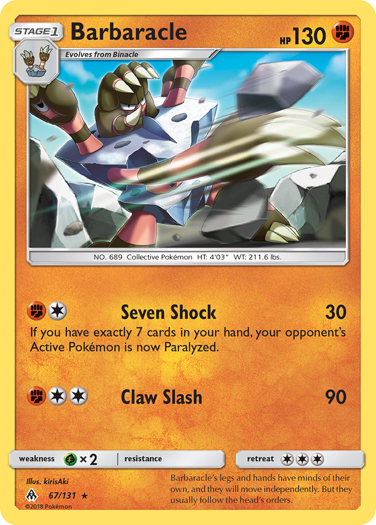 Barbaracle – Forbidden Light 67 – Pokémon TCG single card Image principale du produit