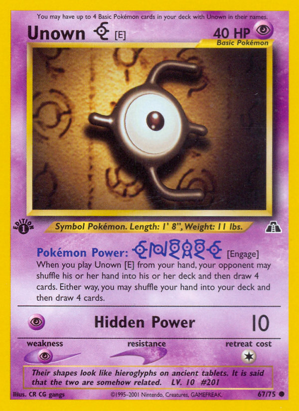 Unown – Neo Discovery 67 – Pokémon TCG single card
