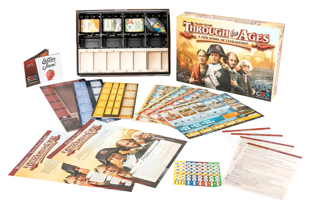 Through the Ages: A New Story of Civilization – officiële overzichtsfoto van spelonderdelen