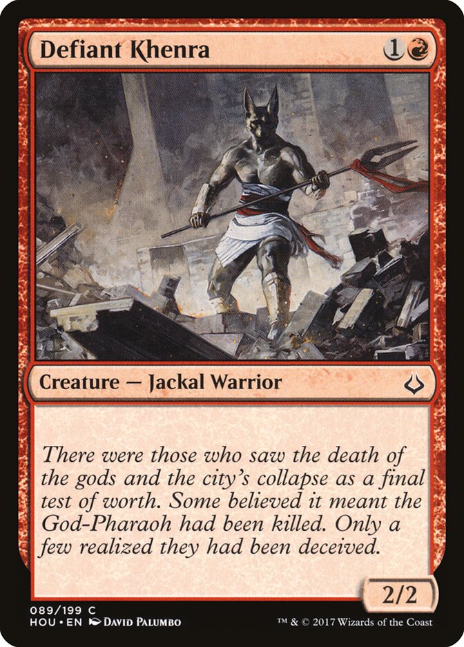 Defiant Khenra - Hour of Devastation (Common) [HOU-89]