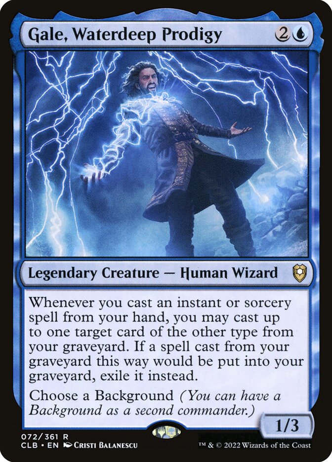 Gale, Waterdeep Prodigy - Commander Legends: Battle for Baldur's Gate (Rare) [CLB-72] Imagen principal del producto