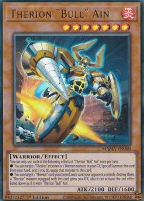 Therion "Bull" Ain — Magnificent Mavens (MAMA-060) Yu-Gi-Oh! card Hauptbild