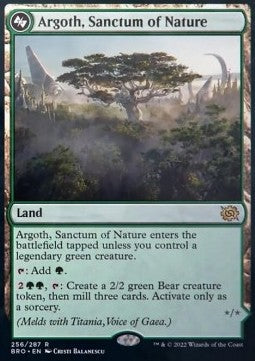 Argoth, Sanctum of Nature // Titania, Gaea Incarnate - The Brothers' War (Rare) [BRO-256] Hover Image