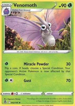 Venomoth - Silver Tempest (Uncommon) [SIT-002] Immagine principale del prodotto