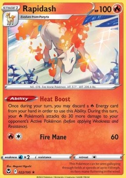 Rapidash - Silver Tempest (Holo Rare) [SIT-022] Hoofdafbeelding