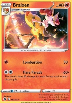 Braixen - Silver Tempest (Uncommon) [SIT-026] Hover Image