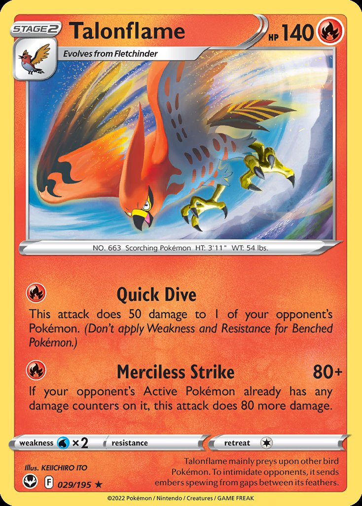 Talonflame - Silver Tempest (Rare) [SIT-029] Image principale du produit
