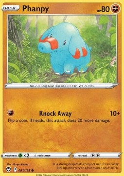 Phanpy - Silver Tempest (Common) [SIT-091] Hoofdafbeelding