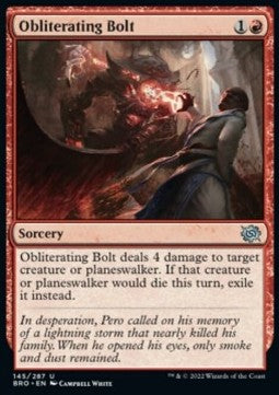 Obliterating Bolt - The Brothers' War (Uncommon) [BRO-145] Hover Image