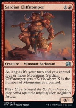 Sardian Cliffstomper - The Brothers' War (Uncommon) [BRO-151] Hoofdafbeelding