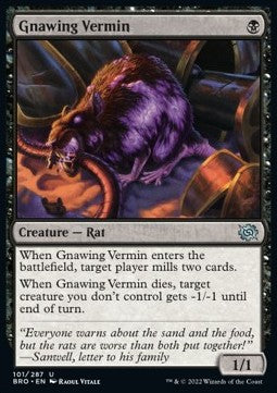 Gnawing Vermin - The Brothers' War (Uncommon) [BRO-101] Hover Image