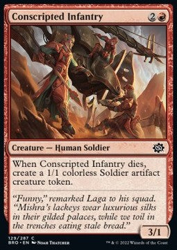 Conscripted Infantry - The Brothers' War (Common) [BRO-129] Hover Image
