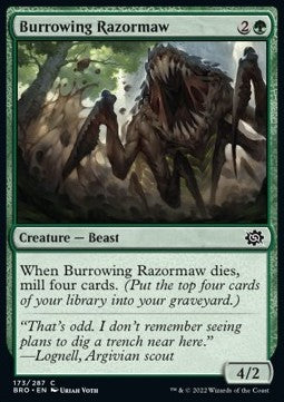 Burrowing Razormaw - The Brothers' War (Common) [BRO-173] Imagen principal del producto
