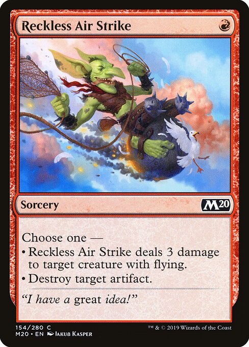 Reckless Air Strike – Core 2020 (M20-154) Magic: The Gathering card