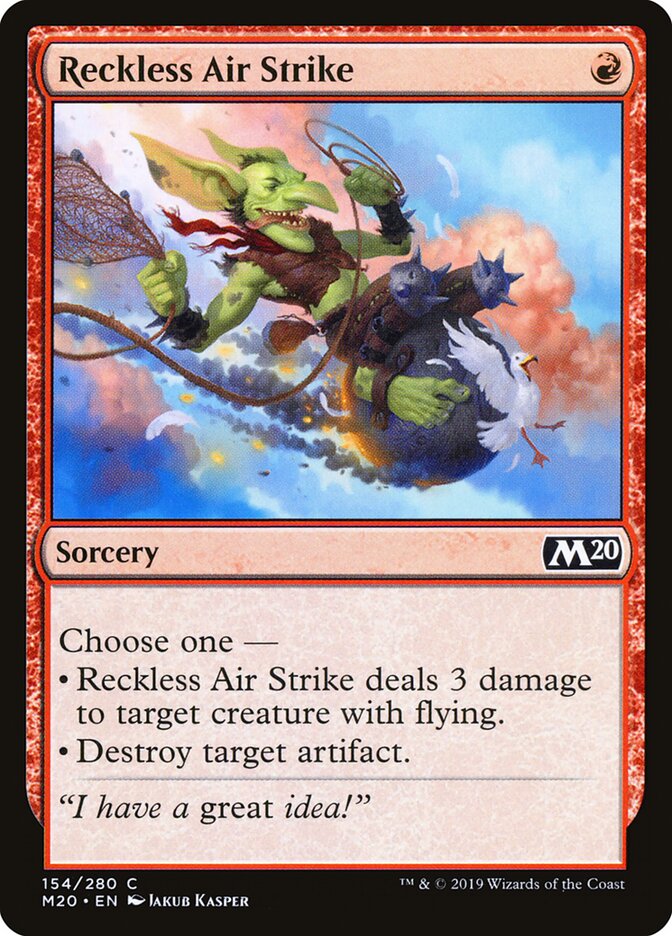 Magic-kaart Reckless Air Strike M20-154 uit Core Set 2020 (Common)