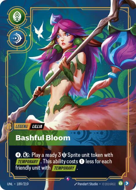 Lillia, Bashful Bloom (V.1 - Rare) - Unleashed (Rare) [UNL-189] — riftbound card