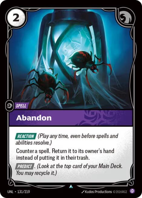 Abandon - Unleashed (Uncommon) [UNL-131] — riftbound card