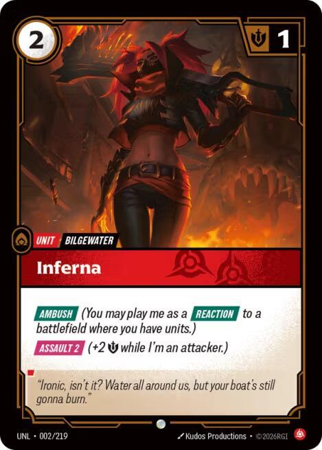 Inferna - Unleashed (Common) [UNL-002] — riftbound card