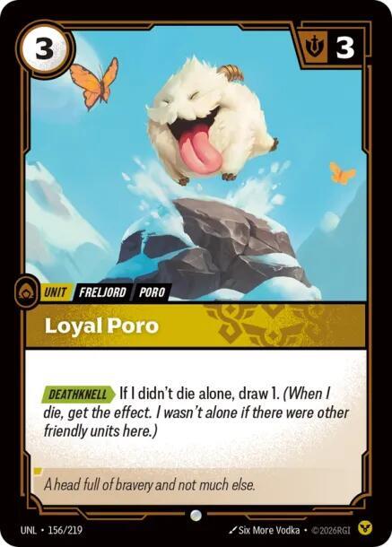 Loyal Poro - Unleashed (Common) [UNL-156] — riftbound card