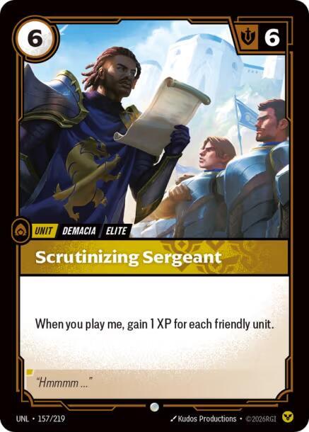 Scrutinizing Sergeant - Unleashed (Common) [UNL-157] — riftbound card