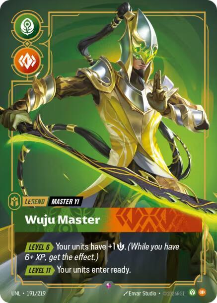 Master Yi, Wuju Master (V.1 - Rare) - Unleashed (Rare) [UNL-191] — riftbound card Image principale du produit