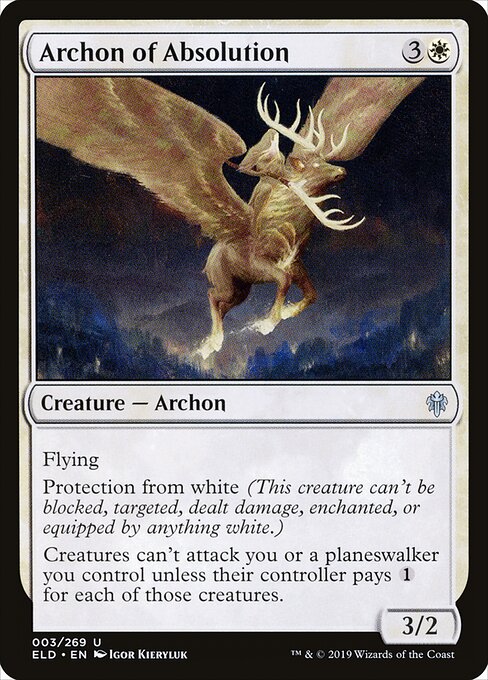 Archon of Absolution – Throne of Eldraine (ELD-3) Magic: The Gathering card Image principale du produit