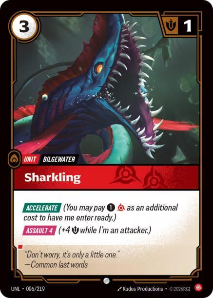 Sharkling - Unleashed (Common) [UNL-006] — riftbound card Immagine principale del prodotto
