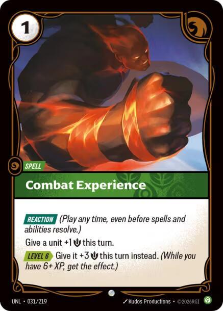 Combat Experience - Unleashed (Common) [UNL-031] — riftbound card
