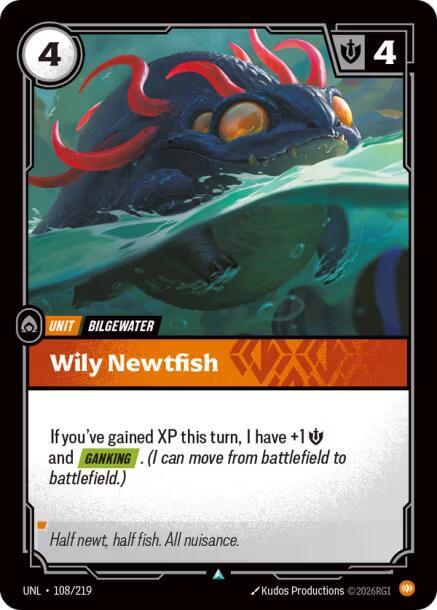 Wily Newtfish - Unleashed (Uncommon) [UNL-108] — riftbound card