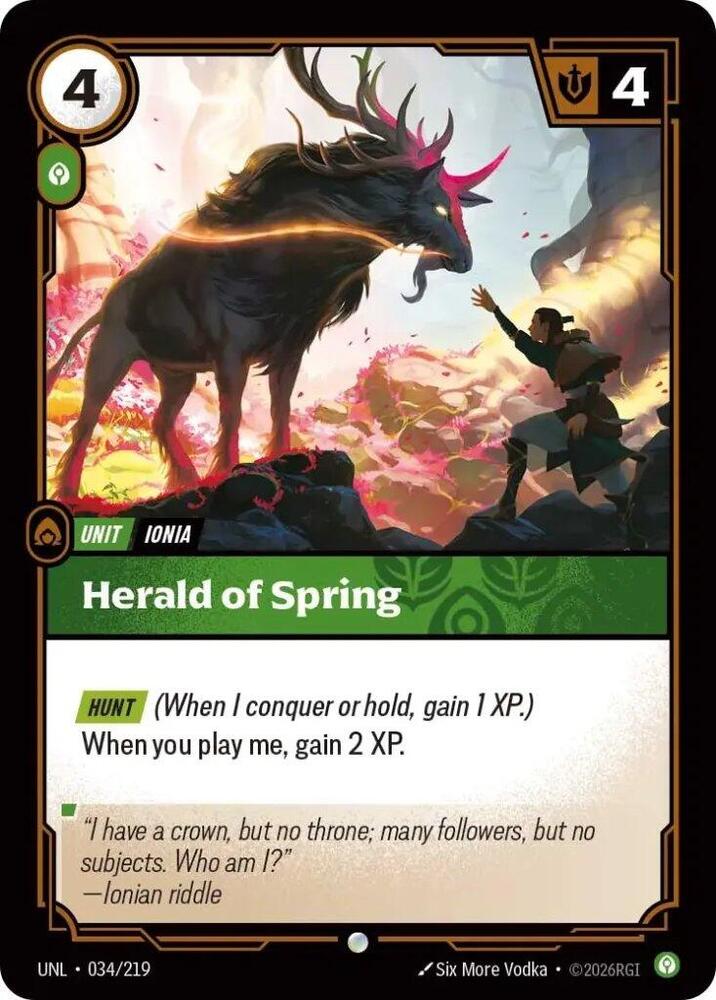 Herald of Spring - Unleashed (Common) [UNL-034] — riftbound card Immagine principale del prodotto