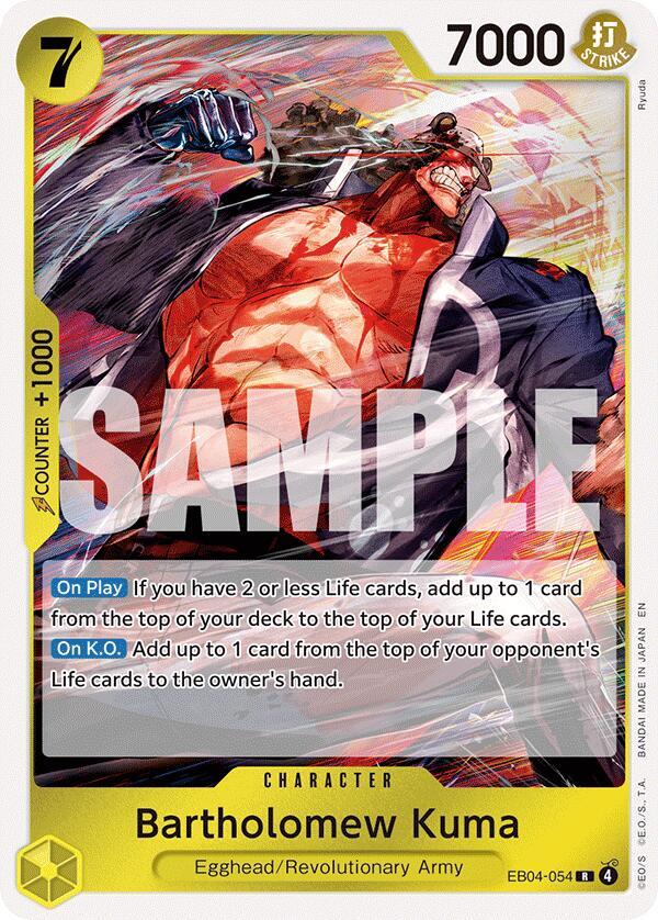 Bartholomew Kuma (EB04-054) - Adventure on Kami’s Island (Rare) [OP15-EB04-054] — one-piece card Image principale du produit