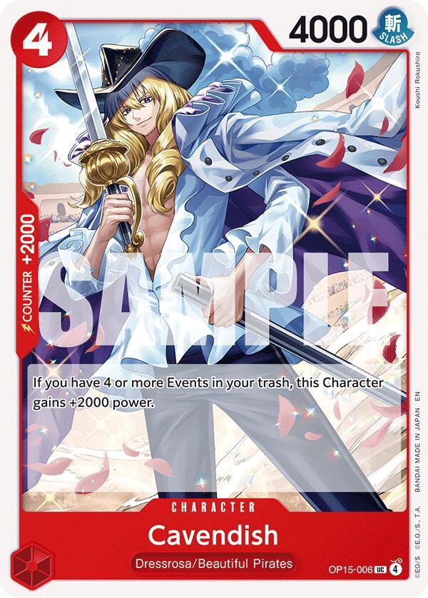 Cavendish (OP15-006) - Adventure on Kami’s Island (Uncommon) [OP15-006] — one-piece card