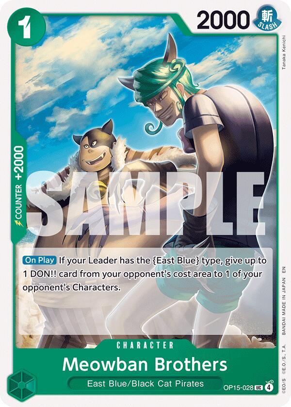 Meowban Brothers (OP15-028) - Adventure on Kami’s Island (Uncommon) [OP15-028] — one-piece card