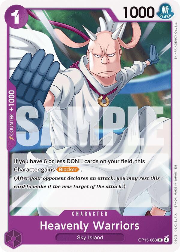 Heavenly Warriors (OP15-068) - Adventure on Kami’s Island (Common) [OP15-068] — one-piece card