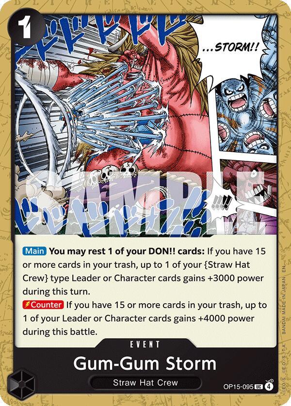 Gum-Gum Storm (OP15-095) - Adventure on Kami’s Island (Uncommon) [OP15-095] — one-piece card