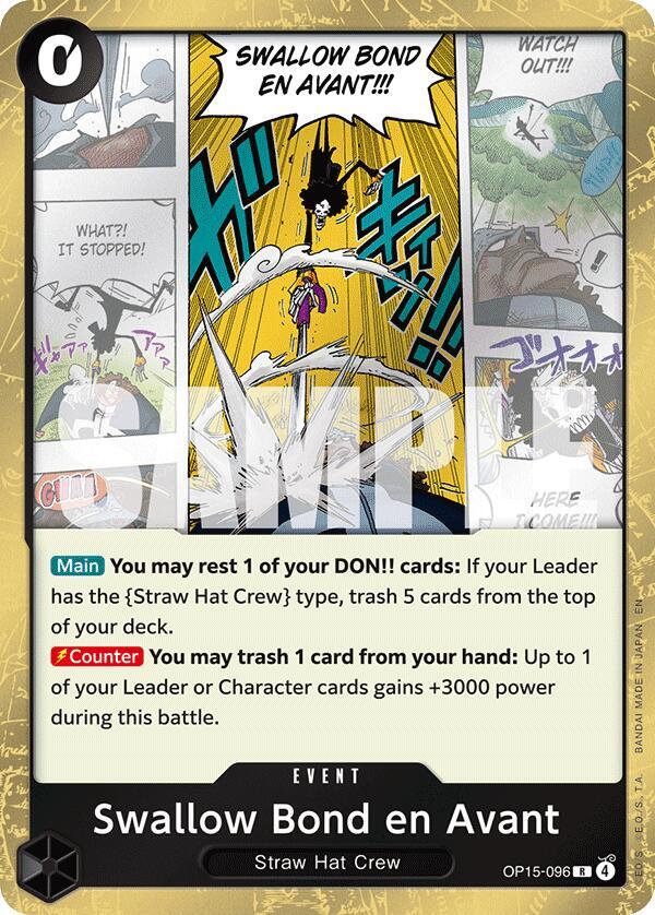 Swallow Bond en Avant (OP15-096) - Adventure on Kami’s Island (Rare) [OP15-096] — one-piece card
