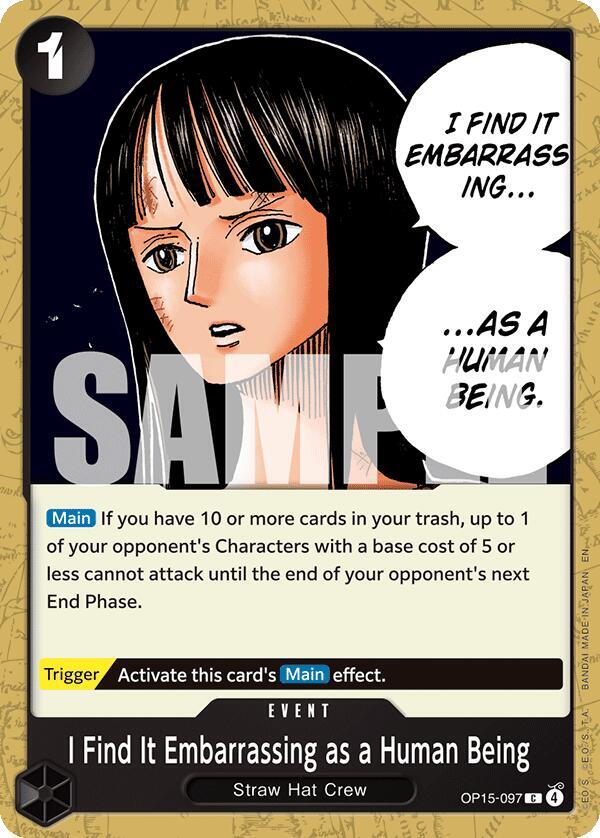 I Find It Embarrassing as a Human Being (OP15-097) - Adventure on Kami’s Island (Common) [OP15-097] — one-piece card
