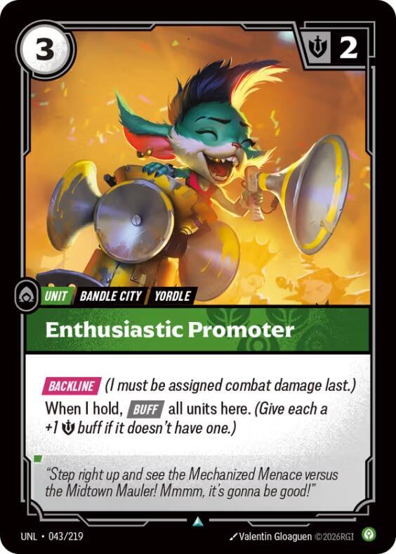 Enthusiastic Promoter - Unleashed (Uncommon) [UNL-043] — riftbound card