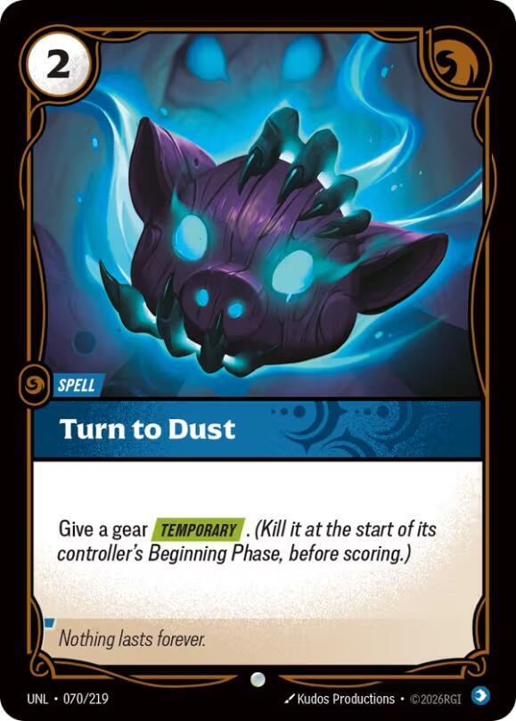 Turn to Dust - Unleashed (Common) [UNL-070] — riftbound card
