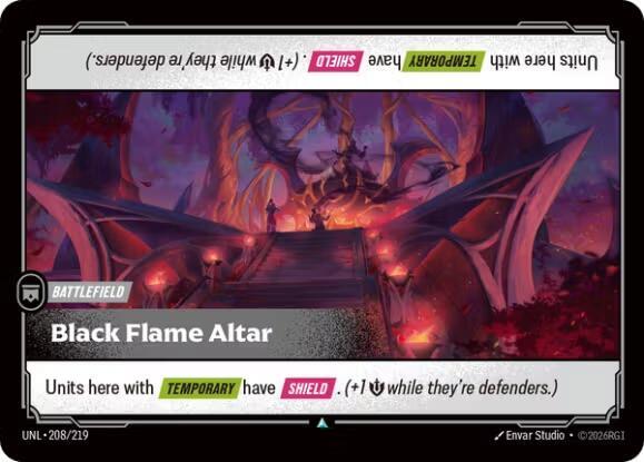 Black Flame Altar - Unleashed (Uncommon) [UNL-208] — riftbound card