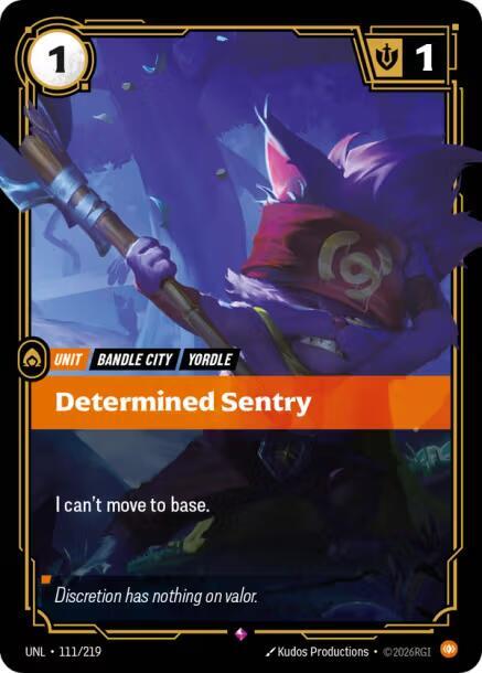 Determined Sentry - Unleashed (Rare) [UNL-111] — riftbound card
