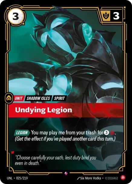 Undying Legion - Unleashed (Rare) [UNL-025] — riftbound card Immagine principale del prodotto