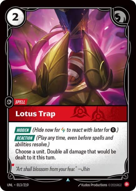 Lotus Trap - Unleashed (Uncommon) [UNL-013] — riftbound card Immagine principale del prodotto