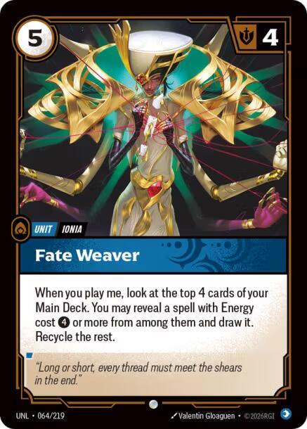 Fate Weaver - Unleashed (Common) [UNL-064] — riftbound card